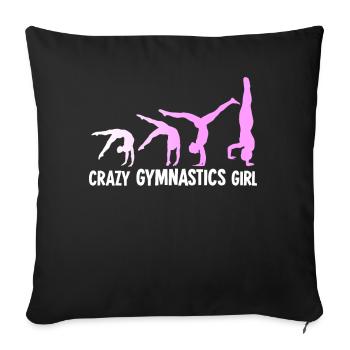 Gymnastics RSG Gymnast Gymnastics - Sofa pillowcase 17,3'' x 17,3'' (45 x 45 cm) - black - Front