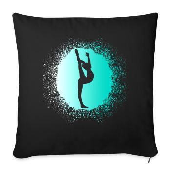 Gymnastics RSG Gymnastics Gymnast - Sofa pillowcase 17,3'' x 17,3'' (45 x 45 cm) - black - Front