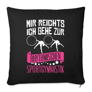 RSG Turnen Rhythmische Sportgymnastik - Sofakissenbezug 45 x 45 cm - Schwarz - Vorne
