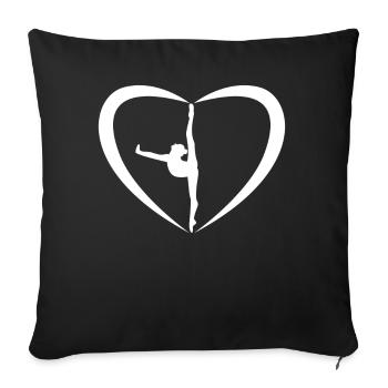 Rhythmic Gymnastics Turnen RSG - Sofakissenbezug 45 x 45 cm - Schwarz - Vorne