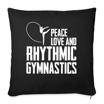 Rhythmic gymnastics gymnastics - Sofa pillowcase 17,3'' x 17,3'' (45 x 45 cm) - black - Front