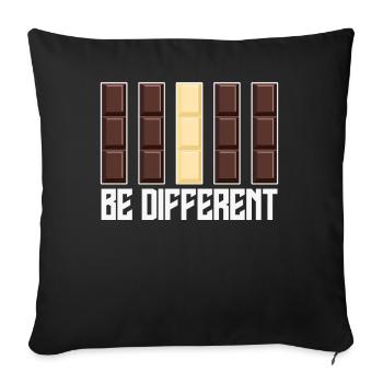 Chocolate Be different Chocolate - Sofa pillowcase 17,3'' x 17,3'' (45 x 45 cm) - black - Front