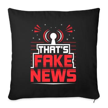 Ce sont de fausses nouvelles Liberté de la presse Droit de la presse - Housse de coussin décorative 45 x 45 cm - noir - Devant