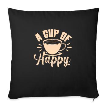 Coffee Caffeine Espresso Barista Gift - Sofa pillowcase 17,3'' x 17,3'' (45 x 45 cm) - black - Front