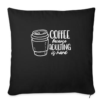 Coffee Caffeine Espresso Barista Gift - Sofa pillowcase 17,3'' x 17,3'' (45 x 45 cm) - black - Front