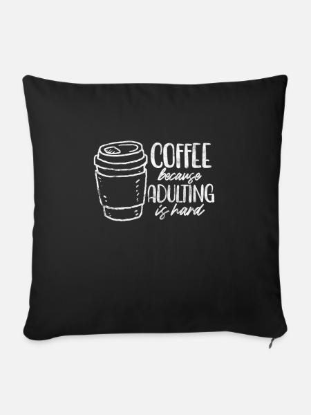 Kaffee - Sofakissenbezug 45 x 45 cm - Schwarz