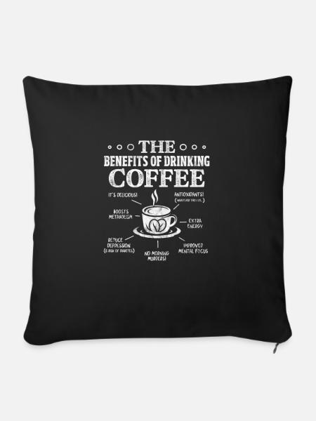 Kaffee - Sofakissenbezug 45 x 45 cm - Schwarz
