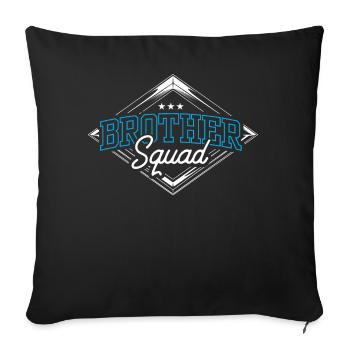 Brother Team Brothers Friendship Friend - Sofa pillowcase 17,3'' x 17,3'' (45 x 45 cm) - black - Front