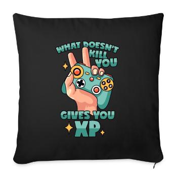Gamer Quote XP Gaming - Sofa pillowcase 17,3'' x 17,3'' (45 x 45 cm) - black - Front