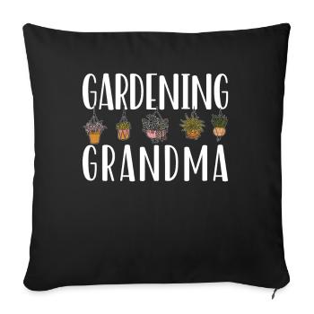 Gardening Grandma Gardener Grandmother Garden - Sofa pillowcase 17,3'' x 17,3'' (45 x 45 cm) - black - Front
