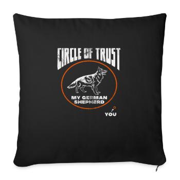 German Shepherd Dog Pet Dogs Gift - Sofa pillowcase 17,3'' x 17,3'' (45 x 45 cm) - black - Front