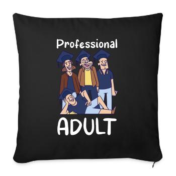 Professionelle Erwachsene Absolvent Graduiert - Sofakissenbezug 45 x 45 cm - Schwarz - Vorne