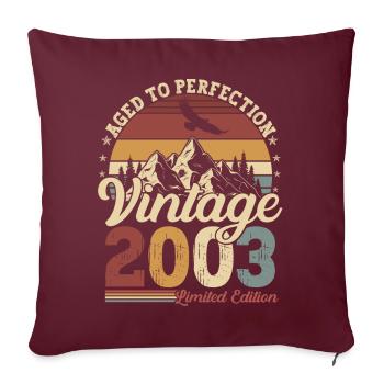 2003 Born Vintage 20 Birthday - Sofa pillowcase 17,3'' x 17,3'' (45 x 45 cm) - burgundy - Front