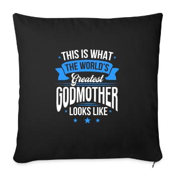 Godmother - Sofa pillowcase 17,3'' x 17,3'' (45 x 45 cm) - black - Front