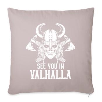 Wikinger Schädel Axt Walhalla Warriors Mythologie - Sofakissenbezug 45 x 45 cm - helles Taupe - Vorne