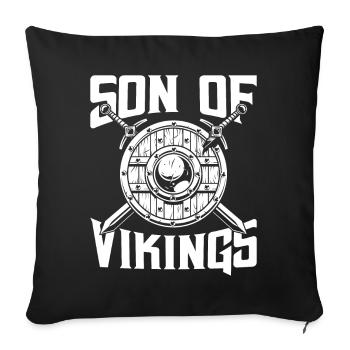 Son of Viking axe warrior Valhalla Warriors My - Sofa pillowcase 17,3'' x 17,3'' (45 x 45 cm) - black - Front