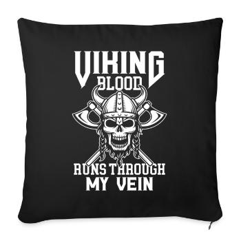 Viking Blood Warrior Hache Valhalla Warriors Mythol - Housse de coussin décorative 45 x 45 cm - noir - Devant