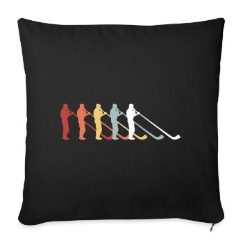 Musikinstrument Alphorn Schweizer Musikant Schweiz - Sofakissenbezug 45 x 45 cm - Schwarz - Vorne