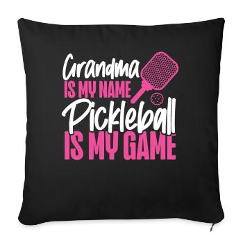 Pickleball Grandma Grandma Is My - Sofakissenbezug 45 x 45 cm - Schwarz - Vorne