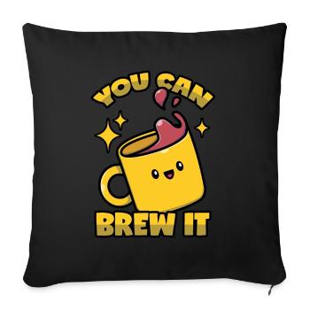Barista Motivation - Sofa pillowcase 17,3'' x 17,3'' (45 x 45 cm) - black - Front