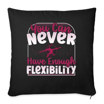 Aerial Silks Design for an aerial acrobat - Sofa pillowcase 17,3'' x 17,3'' (45 x 45 cm) - black - Front