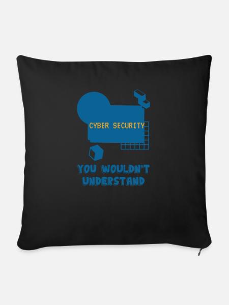 Cybersecurity - IT-Sicherheit Informatiker - Sofakissenbezug 45 x 45 cm - Schwarz