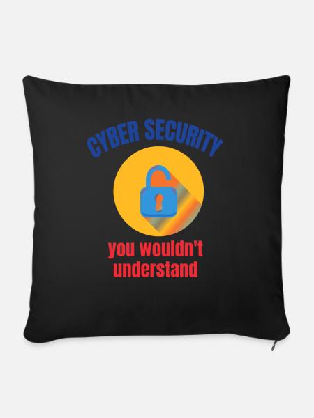 Cybersecurity - IT-Sicherheit Informatiker - Sofakissenbezug 45 x 45 cm - Schwarz