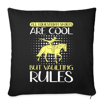 Vaulting Equestrian Sports Equestrian Sports Gift - Sofa pillowcase 17,3'' x 17,3'' (45 x 45 cm) - black - Front