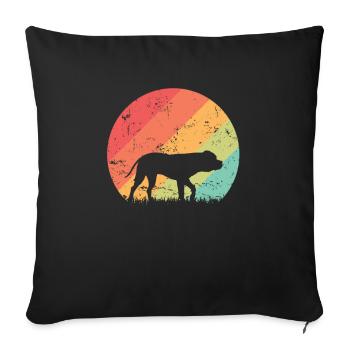 Bulldog Dog Pet Breed Best Friend - Sofa pillowcase 17,3'' x 17,3'' (45 x 45 cm) - black - Front