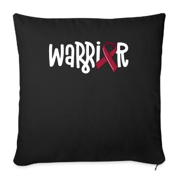 Vascular Malformation Warrior Burgundy Hemangioma - Sofa pillowcase 17,3'' x 17,3'' (45 x 45 cm) - black - Front
