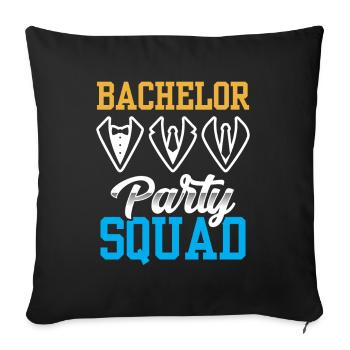 Bachelor Party Squad Bride Bachelor - Housse de coussin décorative 45 x 45 cm - noir - Devant