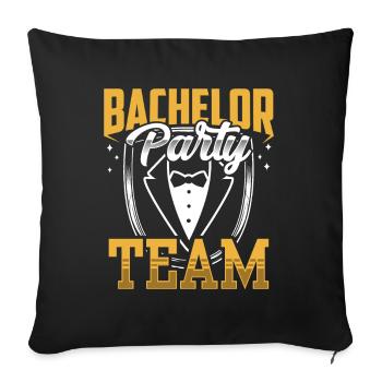 Bachelor Party Team Bachelor Bride - Sofa pillowcase 17,3'' x 17,3'' (45 x 45 cm) - black - Front