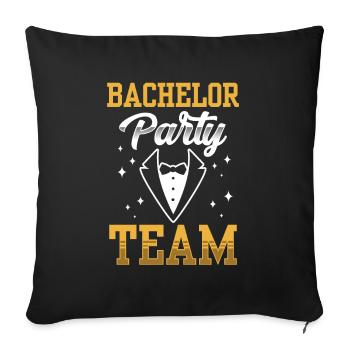 Bachelor Party Team Bride Bachelor - Sofa pillowcase 17,3'' x 17,3'' (45 x 45 cm) - black - Front