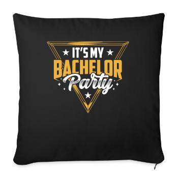 C’est mon enterrement de vie de garçon célibataire - Housse de coussin décorative 45 x 45 cm - noir - Devant