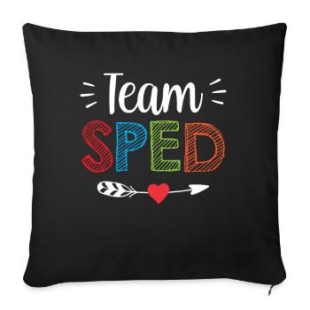 Team Special Education Profession Special Education Teacher - Sofa pillowcase 17,3'' x 17,3'' (45 x 45 cm) - black - Front