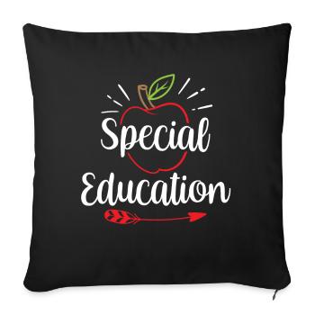 Sonderpädagogik Beruf Lehrer Sonderpädagoge - Sofakissenbezug 45 x 45 cm - Schwarz - Vorne