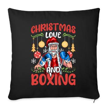 Christmas Love Boxing Boxer Christmas Gift - Sofa pillowcase 17,3'' x 17,3'' (45 x 45 cm) - black - Front