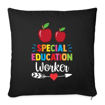 Special Education Workers Special Education Teachers - Sofa pillowcase 17,3'' x 17,3'' (45 x 45 cm) - black - Front