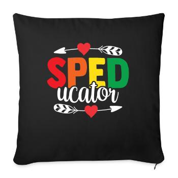 Speducator Special Education Special Education Teacher - Sofa pillowcase 17,3'' x 17,3'' (45 x 45 cm) - black - Front