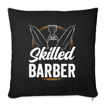 Trained Barber Barbers Barber Barbershop - Sofa pillowcase 17,3'' x 17,3'' (45 x 45 cm) - black - Front