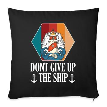 Lighthouse Light Up My Life Anchor Sea Ocean Kapit - Sofa pillowcase 17,3'' x 17,3'' (45 x 45 cm) - black - Front