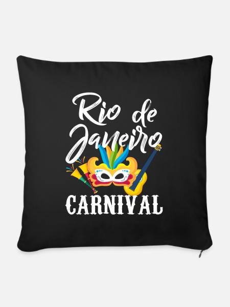 Brasilien Karneval Rio de Janeiro Feier in Brasili - Sofakissenbezug 45 x 45 cm - Schwarz