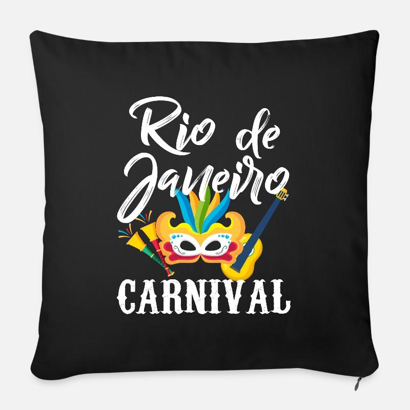 Brasilien Karneval Rio de Janeiro Feier in Brasili - Sofakissenbezug 45 x 45 cm - Schwarz
