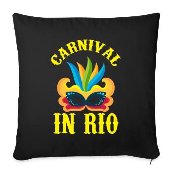 Brazil Carnival Rio de Janeiro Celebration Rio Karnev - Sofa pillowcase 17,3'' x 17,3'' (45 x 45 cm) - black - Front