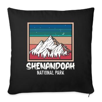Mountains Shenandoah National Park Virginia Hiking - Sofa pillowcase 17,3'' x 17,3'' (45 x 45 cm) - black - Front