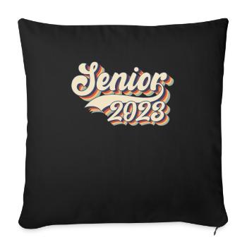 Senior 2023 Retiree 2023 - Sofa pillowcase 17,3'' x 17,3'' (45 x 45 cm) - black - Front