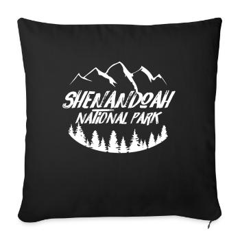 Shenandoah National Park Souvenir Mountains Hiking Vi - Sofa pillowcase 17,3'' x 17,3'' (45 x 45 cm) - black - Front