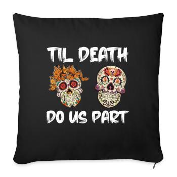 Mean Teacher Sugar Skull Day of the Dead - Sofa pillowcase 17,3'' x 17,3'' (45 x 45 cm) - black - Front