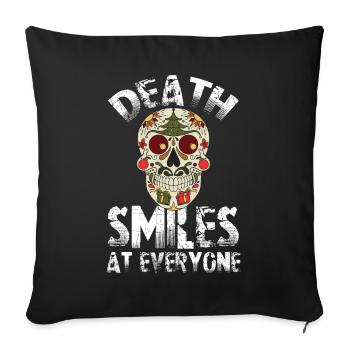 Skull Death Sugar Skull Day of the Dead Lot M - Sofa pillowcase 17,3'' x 17,3'' (45 x 45 cm) - black - Front