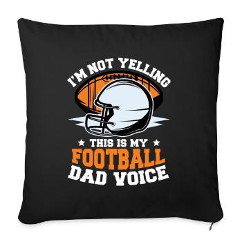 This Is My Football Dad Voice American Football - Sofa pillowcase 17,3'' x 17,3'' (45 x 45 cm) - black - Front